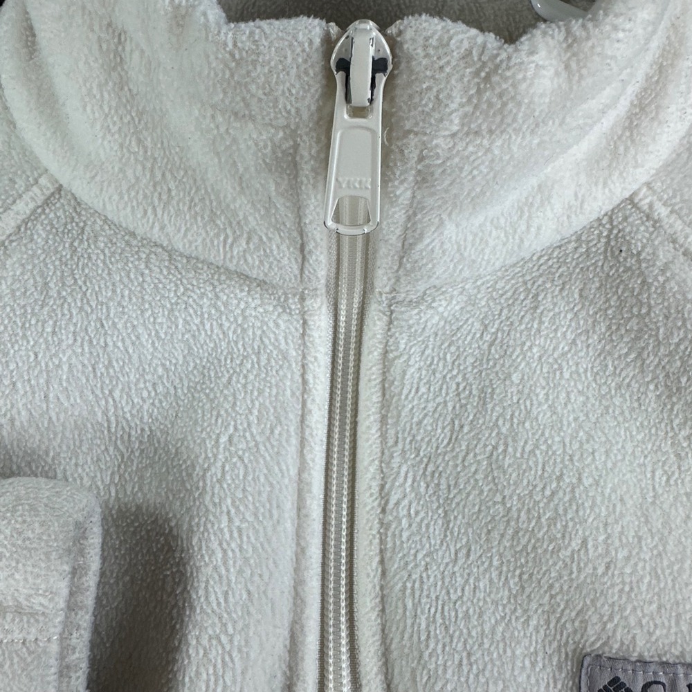 Columbia Fleece Jacket Womens XL Extra Large Cream Full Zip Benton Springs - Picture 5 of 16